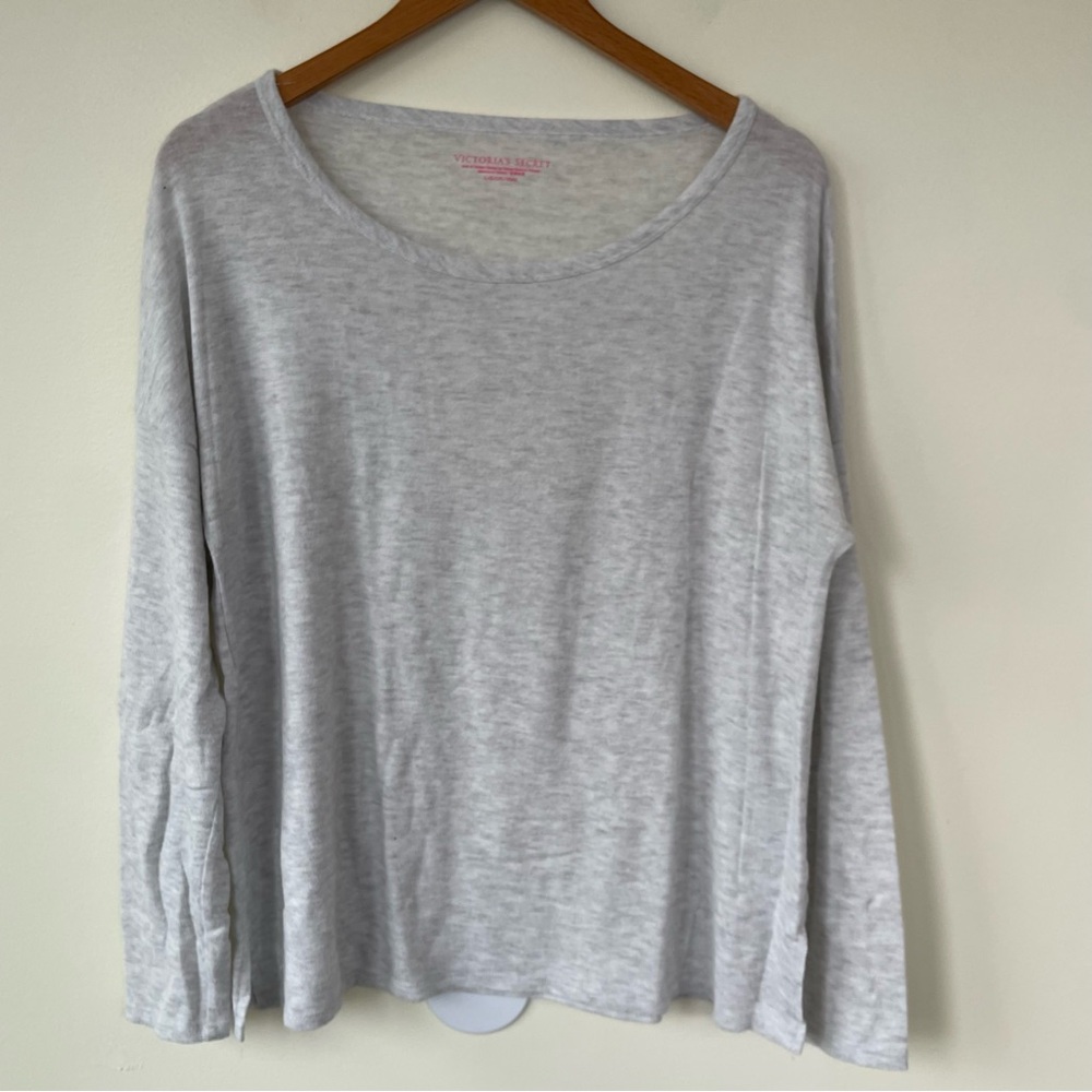 Victoria’s Secret Lightweight Dolman Long Sleeve Scoop Neck Sweater L Large Grey - Picture 1 of 7